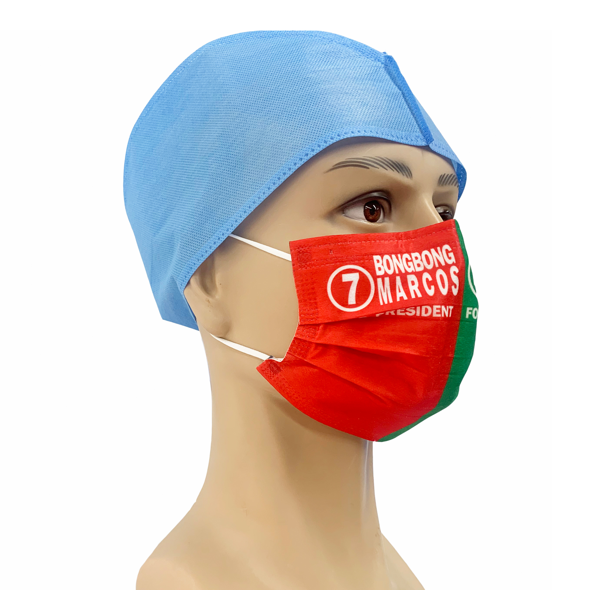 イヤーループ付き不織布プロテクトフェイスマスク、防塵マスク